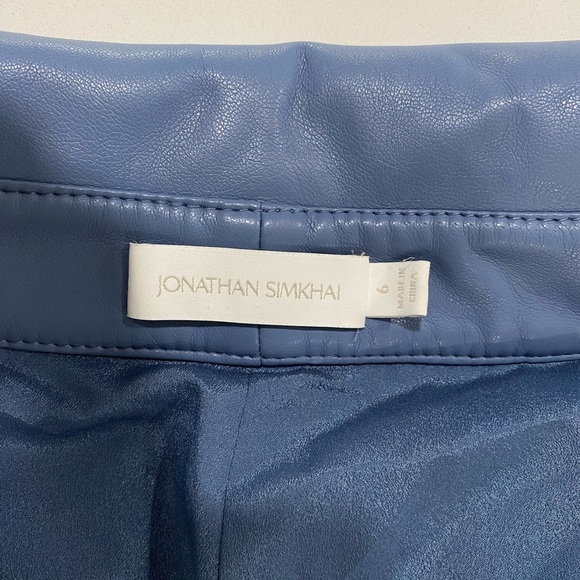 NWOT Jonathan Simkhai faux leather cropped pant - Picture 7 of 9
